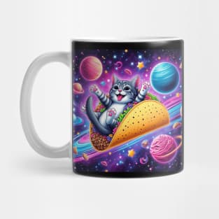 galaxy cat flying tacos Mug